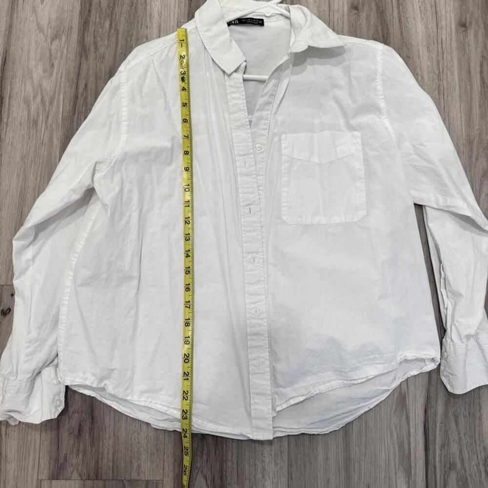 Zara white button up shirt